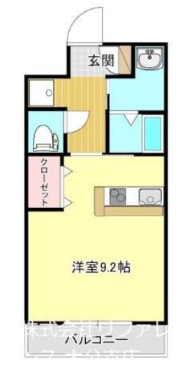 リファレンス大手町(ワンルーム/9階)の間取り写真
