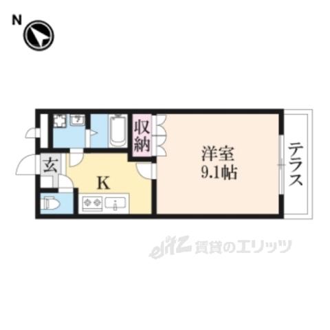 エタニティ(1K/2階)の間取り写真