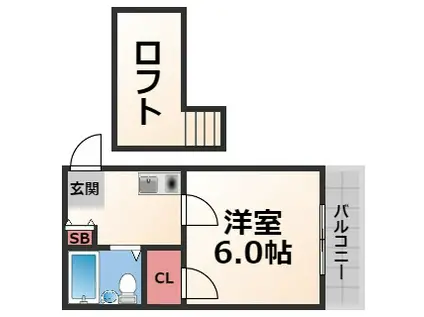 ANEMOS(1K/1階)の間取り写真