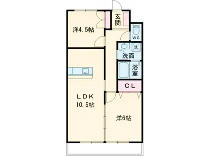 RUBYII(2LDK/1階)の間取り写真