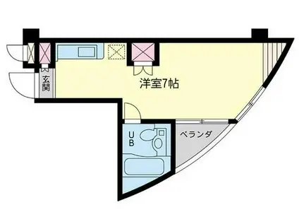 カーサヴェルディ(ワンルーム/6階)の間取り写真