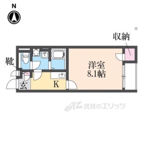 クレイノハイム ルーエ(1K/2階)の間取り写真