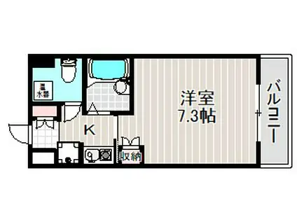 エクセレント今市(1K/3階)の間取り写真