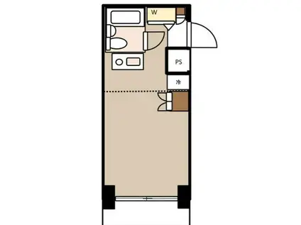 ウィンベルソロ横浜阪東橋1号館(ワンルーム/6階)の間取り写真