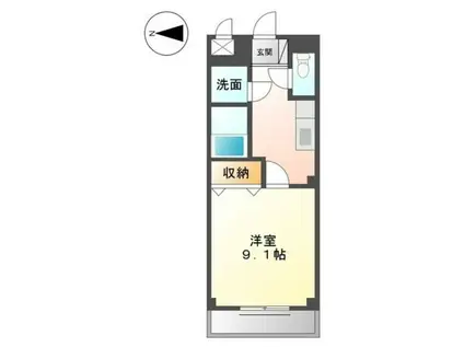 ＪＲ阪和線 紀伊駅 徒歩10分 2階建 築19年(1K/2階)の間取り写真