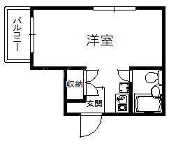 メゾン槻木(ワンルーム/1階)の間取り写真