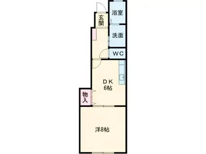 グランアンジュ A・B(1DK/1階)の間取り写真