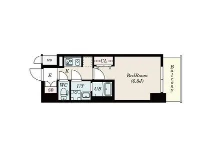 S-RESIDENCE鶴舞駅前(1K/3階)の間取り写真