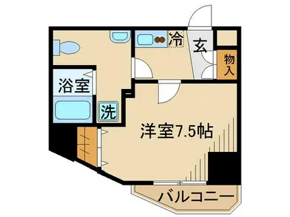 ハーモニーレジデンス府中の杜(1K/11階)の間取り写真