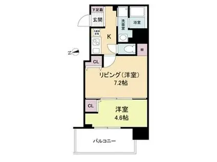 ヴィラ・セレーノ玉造本町(2K/5階)の間取り写真