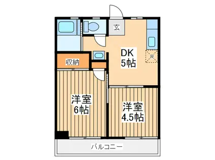 メゾン秀和(2DK/3階)の間取り写真