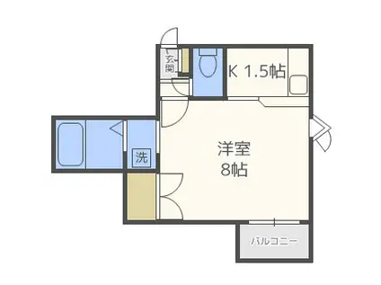 カステロ・デル・ソレ(1K/1階)の間取り写真