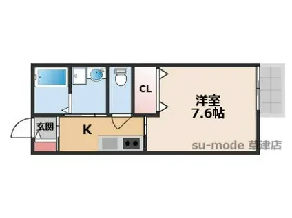 AXIA COURT(1K/2階)の間取り写真