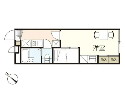 レオパレスもみじIII(1K/2階)の間取り写真
