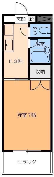 MOREビル モアビル(1K/3階)の間取り写真