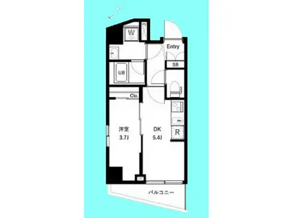 アーバンパーク東六郷II(1DK/4階)の間取り写真