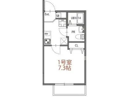 マキシムーン菊名(1K/2階)の間取り写真