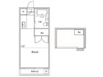 スカイクルーズ中台(ワンルーム/1階)の間取り写真