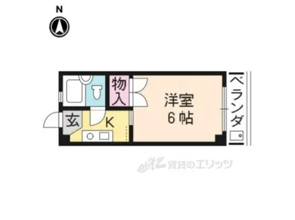 ロイヤルコーポタカノ(1K/1階)の間取り写真