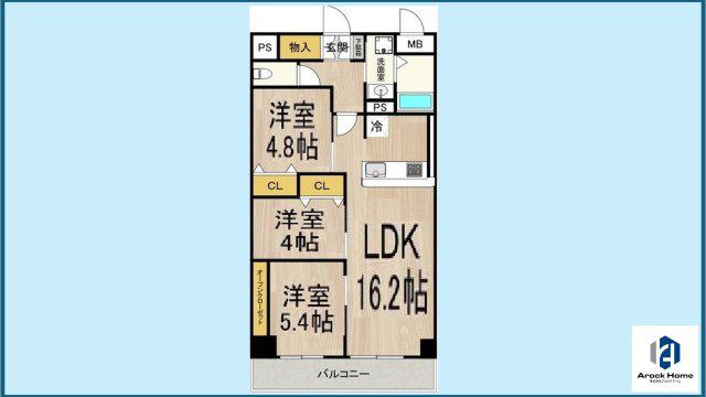 インプルーブ金山(3LDK/6階)の間取り写真