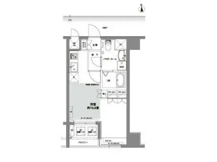 コンフォリア芝公園(ワンルーム/4階)の間取り写真