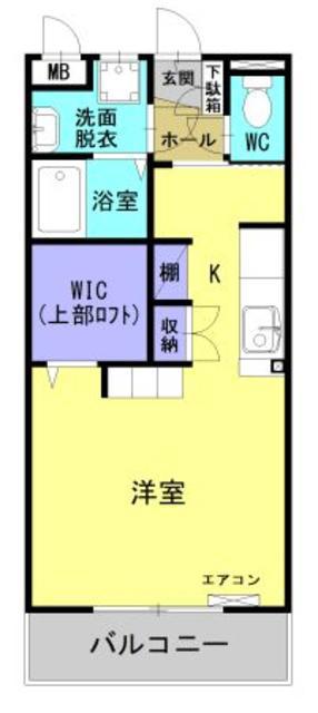ソレアード権現(ワンルーム/5階)の間取り写真