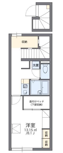 レオパレス東園田II(1K/2階)の間取り写真