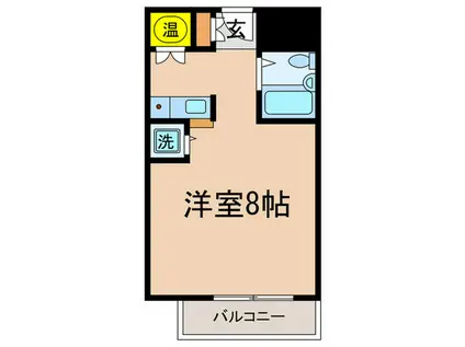 パークサイド六本木(ワンルーム/3階)の間取り写真