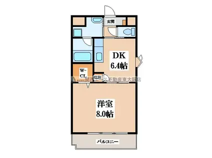 アリシュア(1DK/1階)の間取り写真