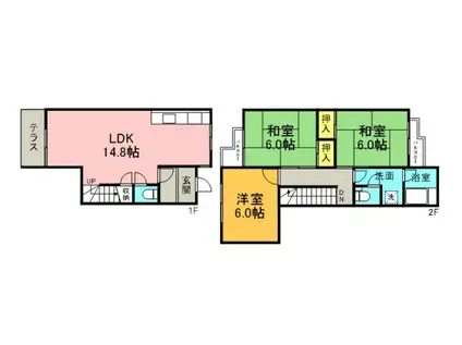 鈴が峰第25号棟(3LDK/1階)の間取り写真