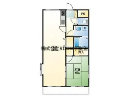 リバーサイド平山(1LDK/3階)の間取り写真