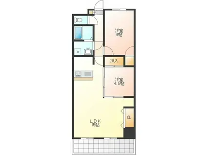 グランドステージ桜ヶ丘(2LDK/1階)の間取り写真