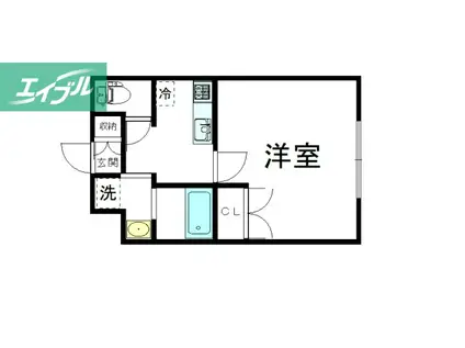 SH.GAKUNAN(1K/2階)の間取り写真