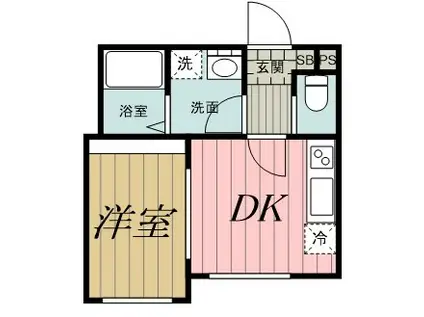 CONNECT PARK 東本町(1DK/1階)の間取り写真