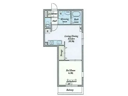 MY STYLE VINTAGE 扇大橋(1LDK/3階)の間取り写真