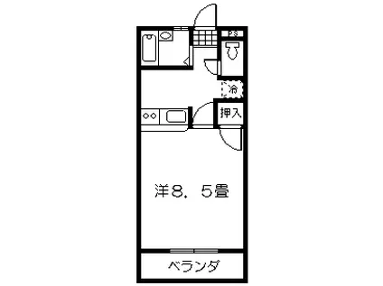 グレイス中山(1K/1階)の間取り写真