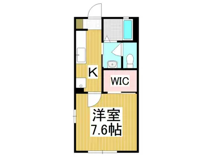 フォーエバー吉澤A(1K/2階)の間取り写真