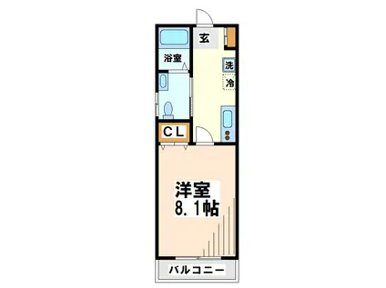 新大成コーポ(1K/2階)の間取り写真