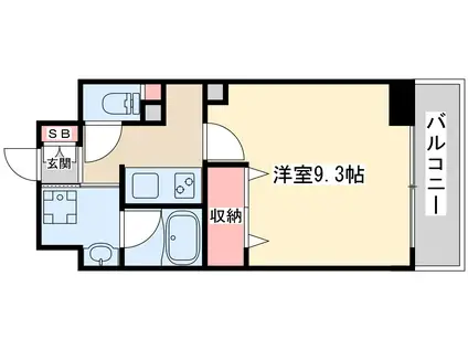 HKレジデンス(1K/4階)の間取り写真