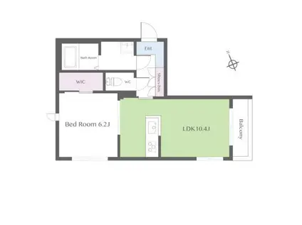 SEASONS 二子玉川(1LDK/3階)の間取り写真