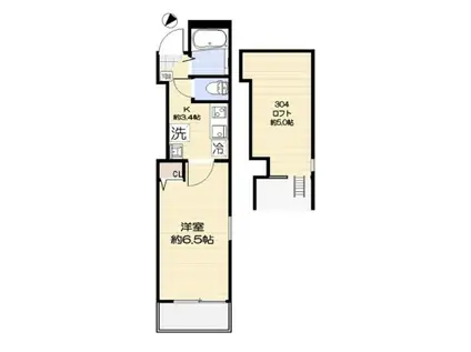 ステラ成増(1K/3階)の間取り写真