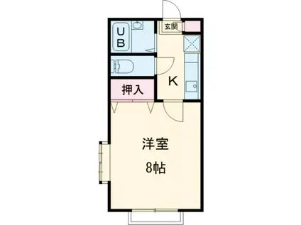 クレアールZEN(1K/2階)の間取り写真