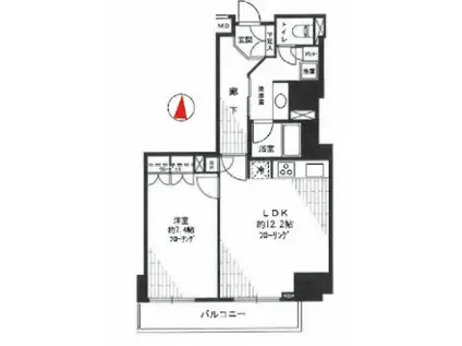 フィールA渋谷(1LDK/8階)の間取り写真