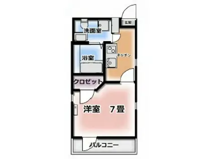 シース住吉(1K/3階)の間取り写真