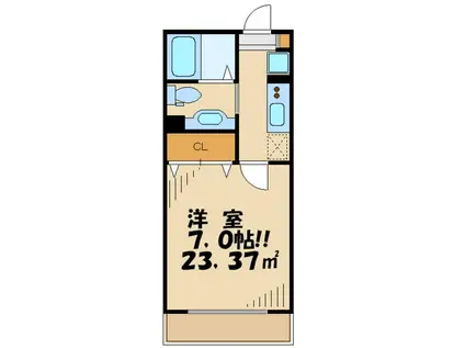 ジリアーティ(1K/2階)の間取り写真