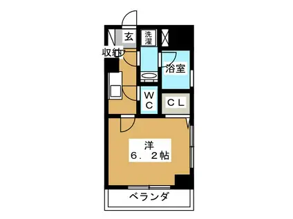 モンテ横浜(1K/7階)の間取り写真