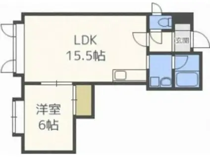 プレイス2.2(1LDK/3階)の間取り写真