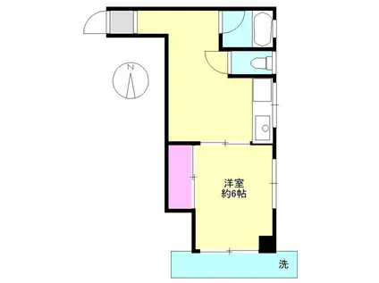ハイネス笠原(1K/2階)の間取り写真