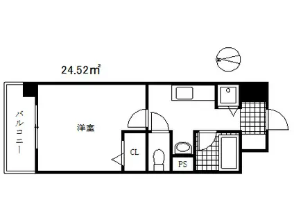 サンテラスエクセルガーデン(1K/2階)の間取り写真