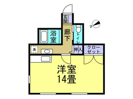 センチュリービル(ワンルーム/5階)の間取り写真